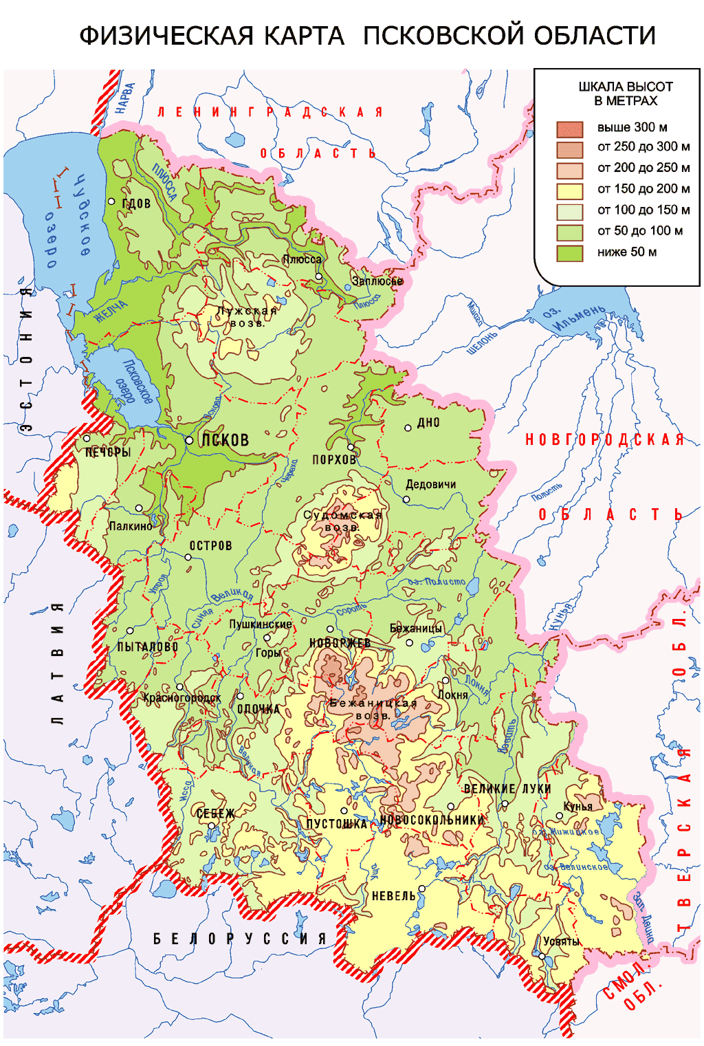 Карта дновского района псковской области