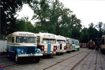 Автобусы в Музее пассажирского наземного транспорта Москвы